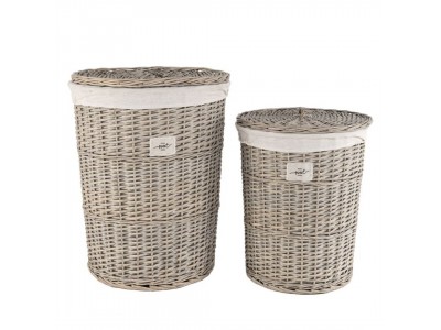 Cesto Ropero redondo gris